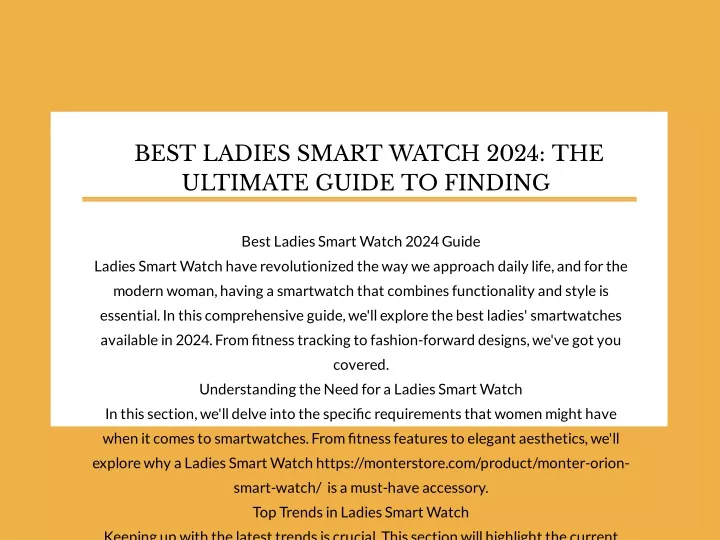 best ladies smart watch 2024 the ultimate guide