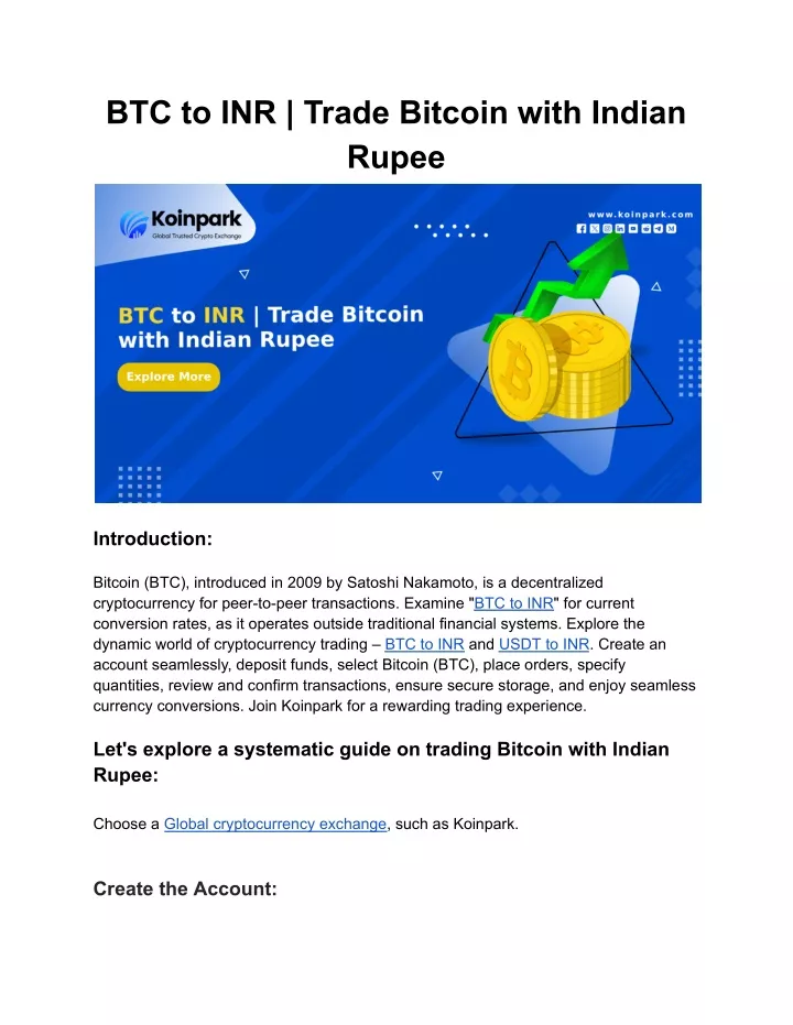 btc to inr trade bitcoin with indian rupee