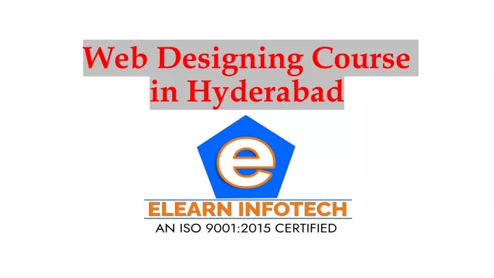 web designing course in hyderabad