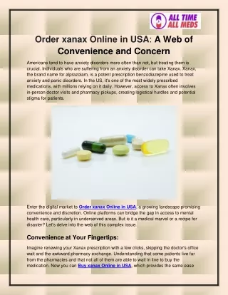 Order xanax Online in USA