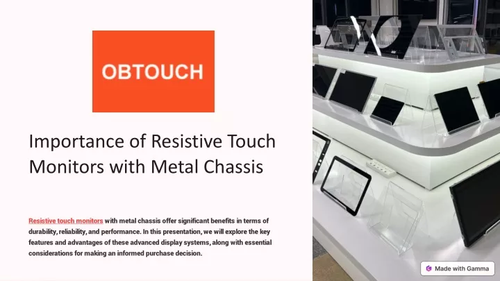 importance of resistive touch monitors with metal
