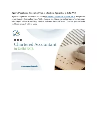 Agarwal Gupta and Associates: Priemer Chartered Accountant in Delhi NCR