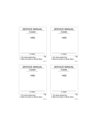 CASE 1450 Crawler Dozer Service Repair Manual