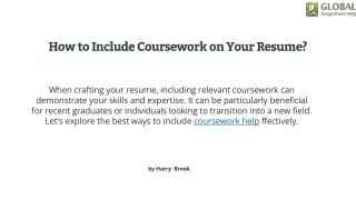 How to Include Coursework on Your Resume