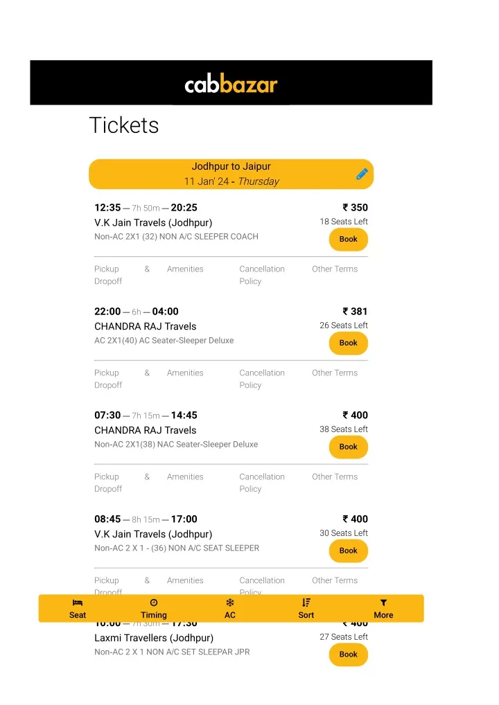 jodhpur tickets