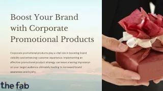 Boost Your Brand with Corporate Promotional Products