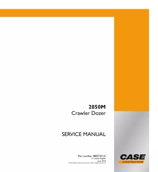 CASE 2050M Crawler Dozer Service Repair Manual