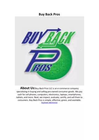 buy back pros
