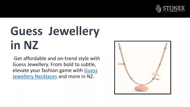 guess jewellery in nz