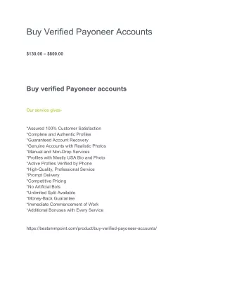 buy payoneer account