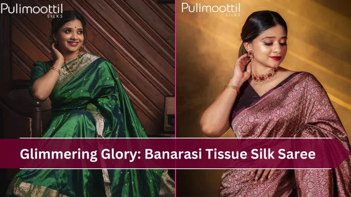 glimmering glory banarasi tissue silk saree
