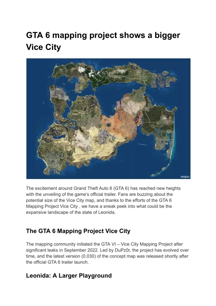 gta 6 mapping project shows a bigger vice city