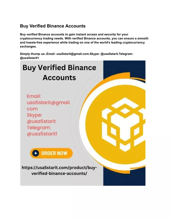 buy verified binance accounts