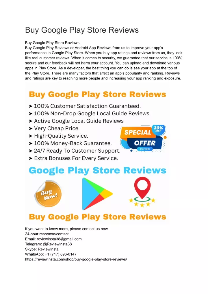 buy google play store reviews