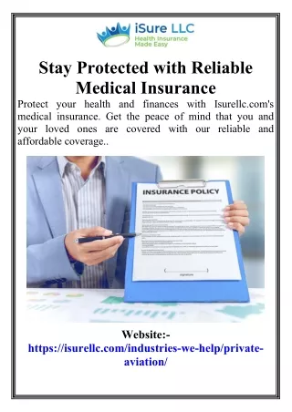 Stay Protected with Reliable Medical Insurance