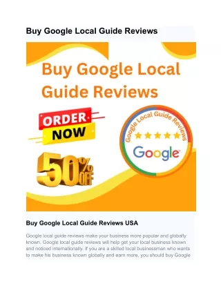 Buy Google Local Guide Reviews