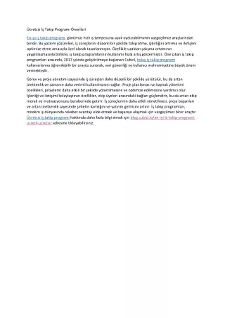 cretsiz takip program nerileri