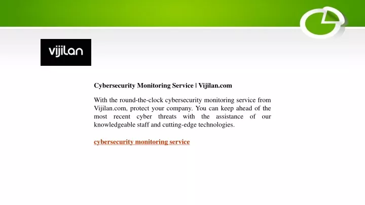 cybersecurity monitoring service vijilan com