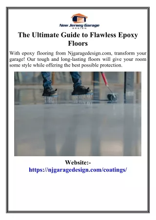 The Ultimate Guide to Flawless Epoxy Floors