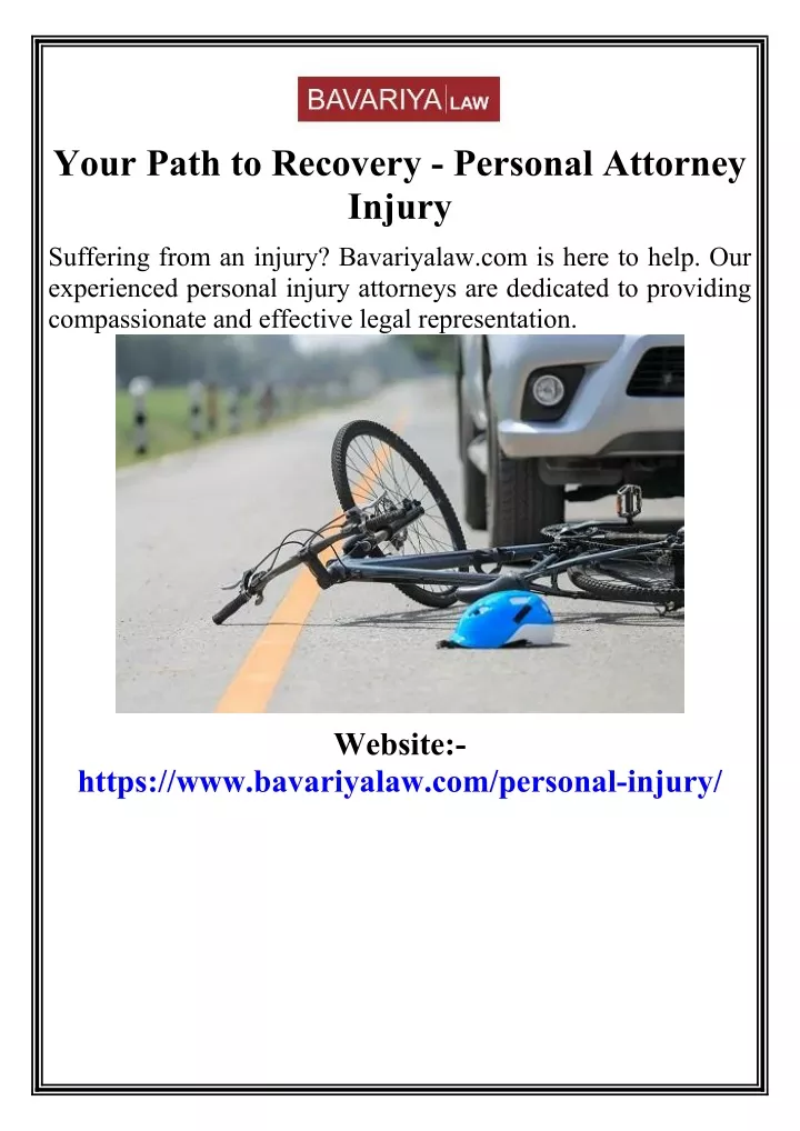 your path to recovery personal attorney injury