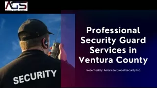 professional security guard services in ventura