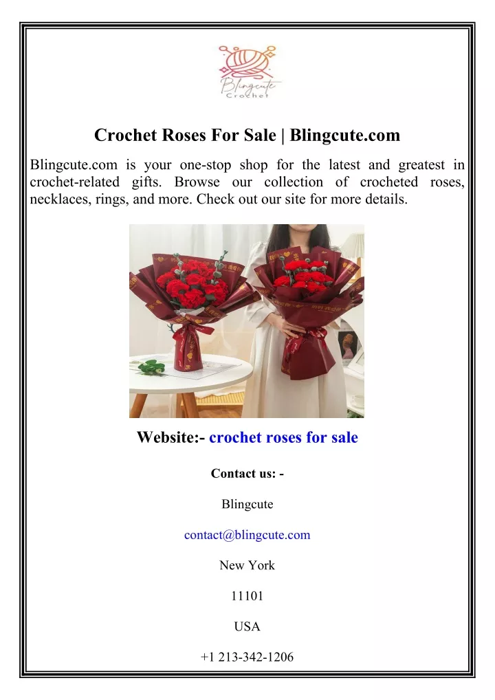 crochet roses for sale blingcute com