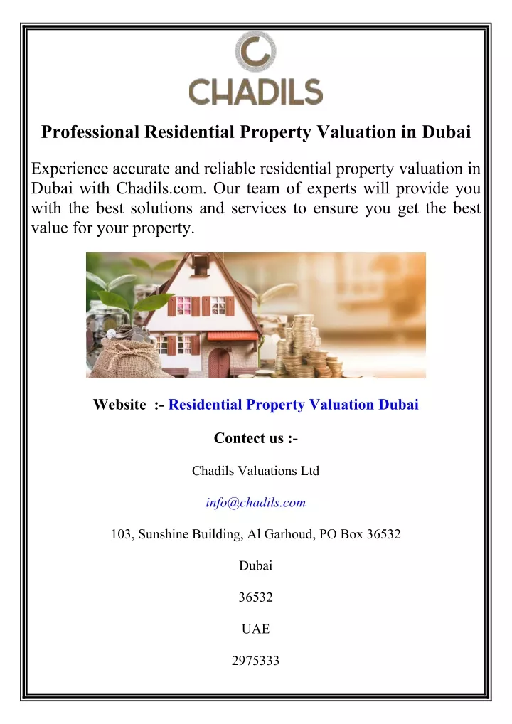 professional residential property valuation