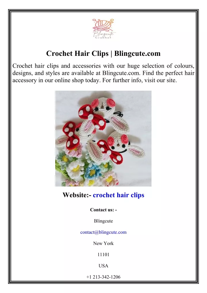 crochet hair clips blingcute com