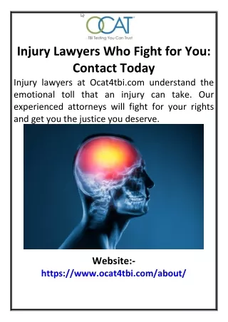 Injury Lawyers Who Fight for You  Contact Today