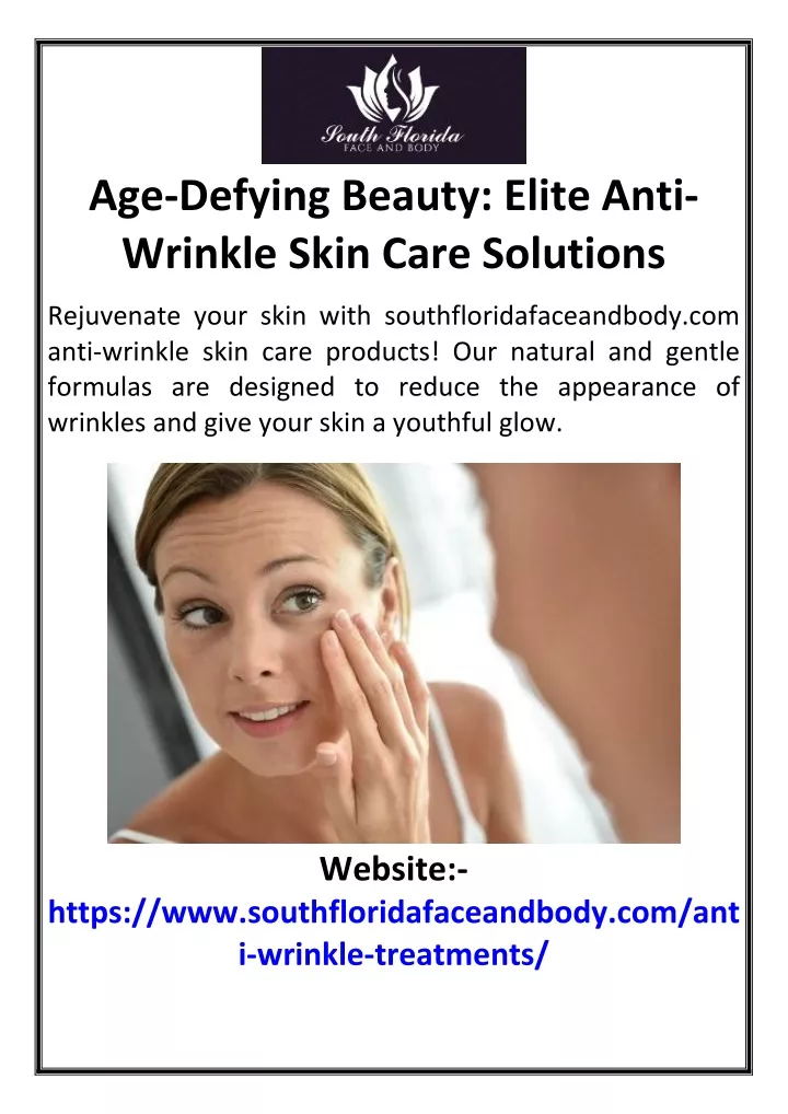 age defying beauty elite anti wrinkle skin care