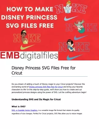 Disney Princess SVG files free