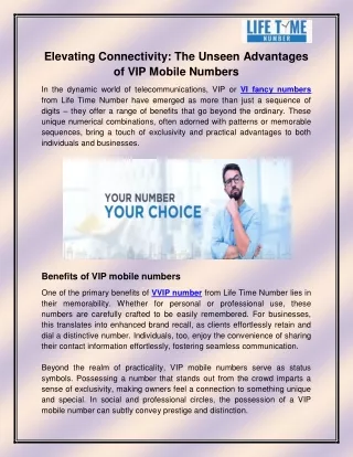 elevating connectivity the unseen advantages