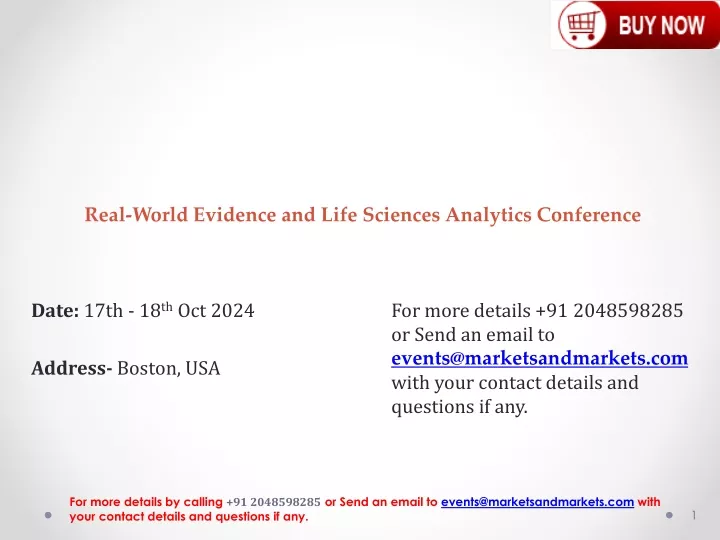 real world evidence and life sciences analytics conference