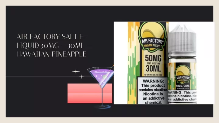 air factory salt e liquid 50mg 30ml hawaiian pineapple