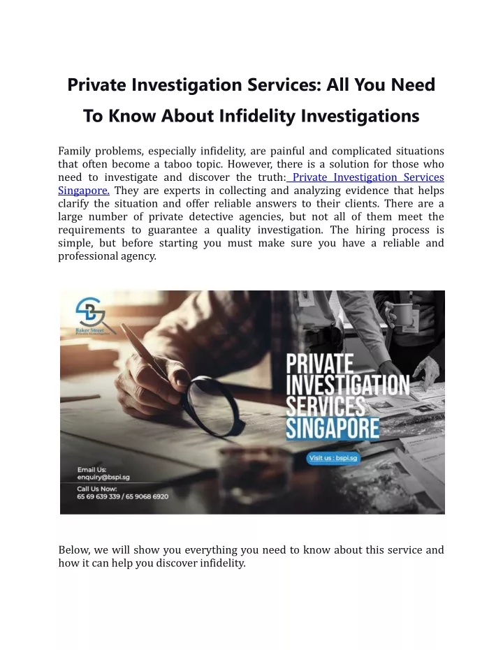private investigation services all you need