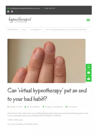 Can ‘virtual hypnotherapy’ put an end to your bad habit?