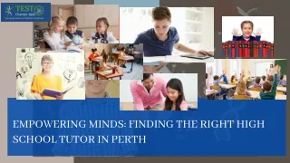 Empowering Minds Finding the Right High School Tutor in Perth