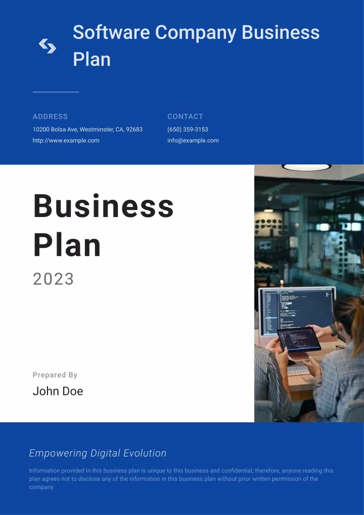 software company business plan