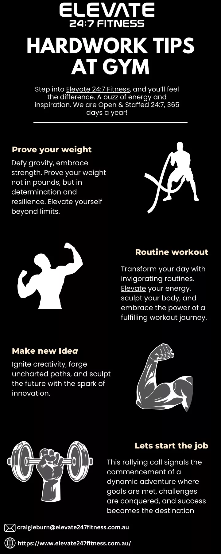 hardwork tips at gym