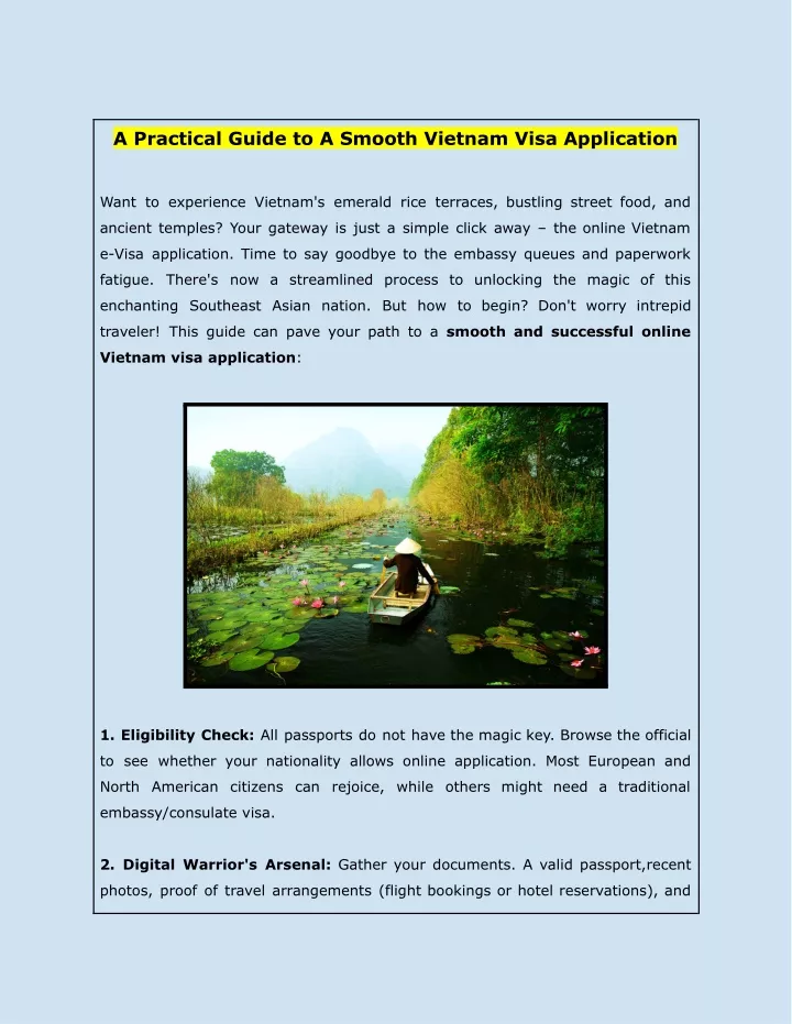 a practical guide to a smooth vietnam visa