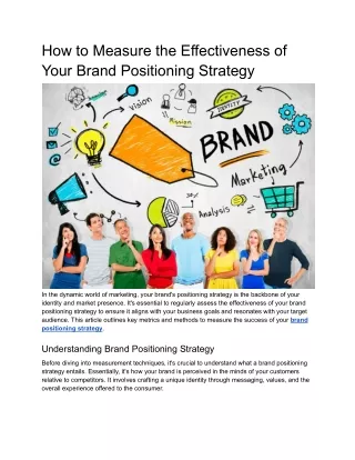 Maximizing Your Brand Positioning Strategy Effectiveness