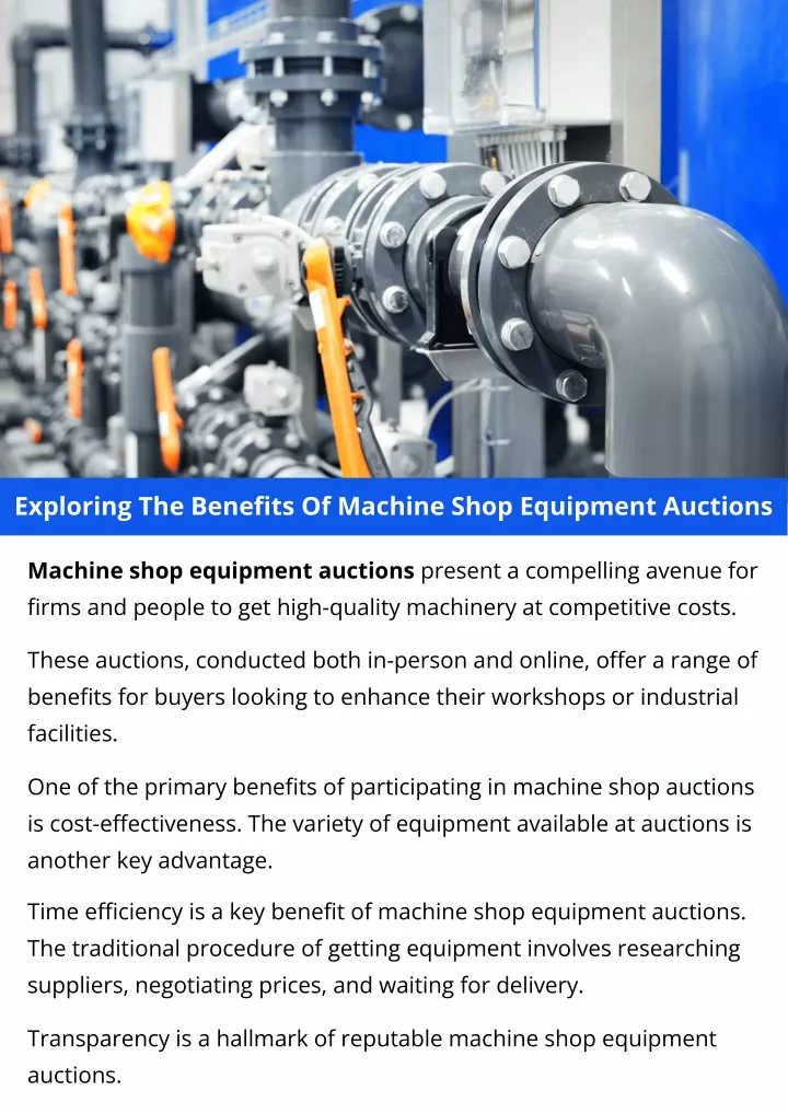 exploring the benefits of machine shop equipment