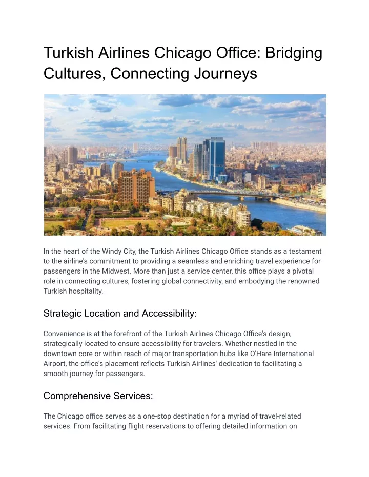 turkish airlines chicago office bridging cultures