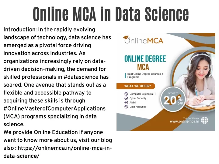 online mca in data science introduction