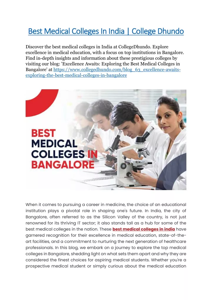 best medical colleges in india college dhundo