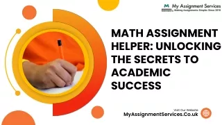 Math Assignment Help Unlocking The Secrets To Academic Success