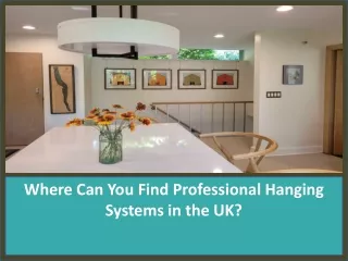 Where Can You Find Professional Hanging Systems in the UK?