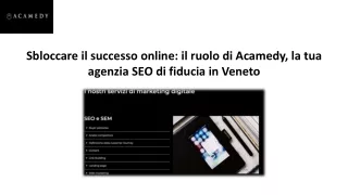 Agenzia SEO Leader Nel Veneto - Acamedy