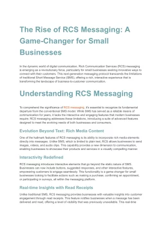 The Rise of RCS Messaging