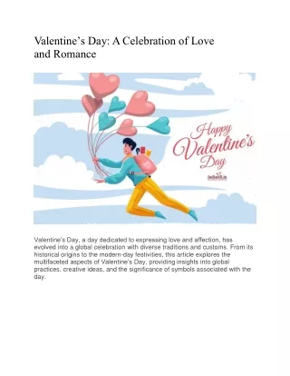 Valentine’s Day A Celebration of Love and Romance